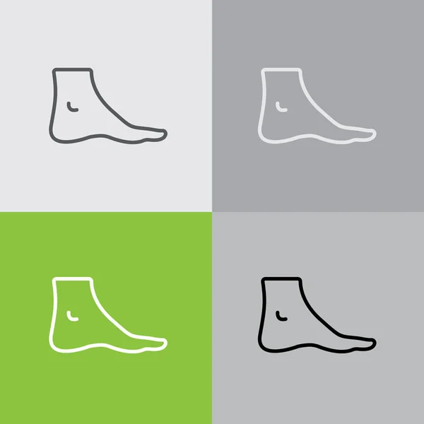 Footprint line icon — Stock Vector