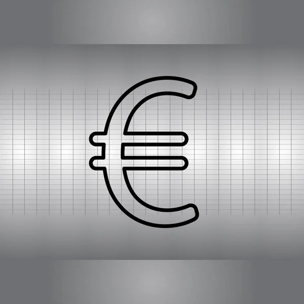 Euro-Liniensymbol. — Stockvektor