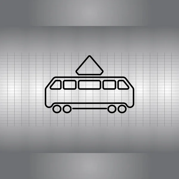 Tramvay hattı simgesi — Stok Vektör