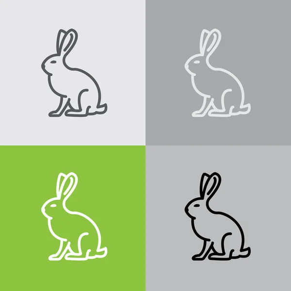Icono de línea de conejo — Vector de stock