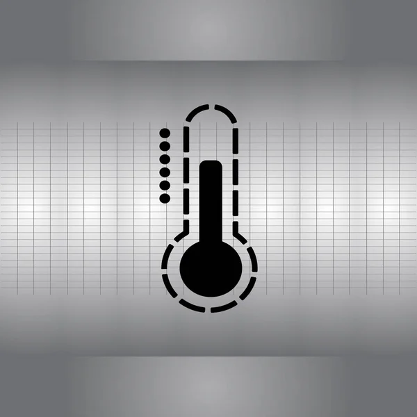 Ícone plano do termômetro — Vetor de Stock