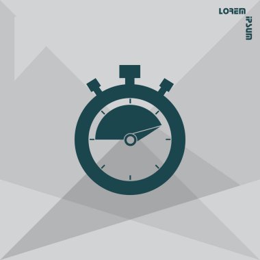 Stopwatch Düz Simgesi