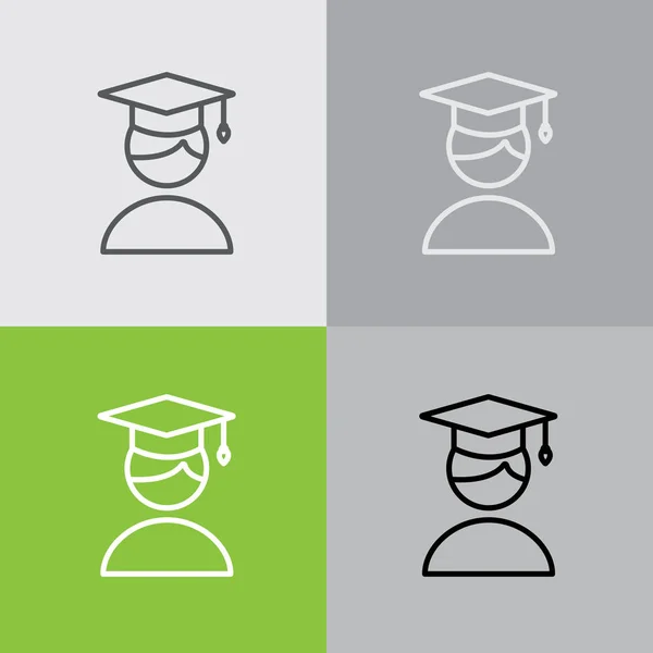 Graduate student icons — Stock Vector