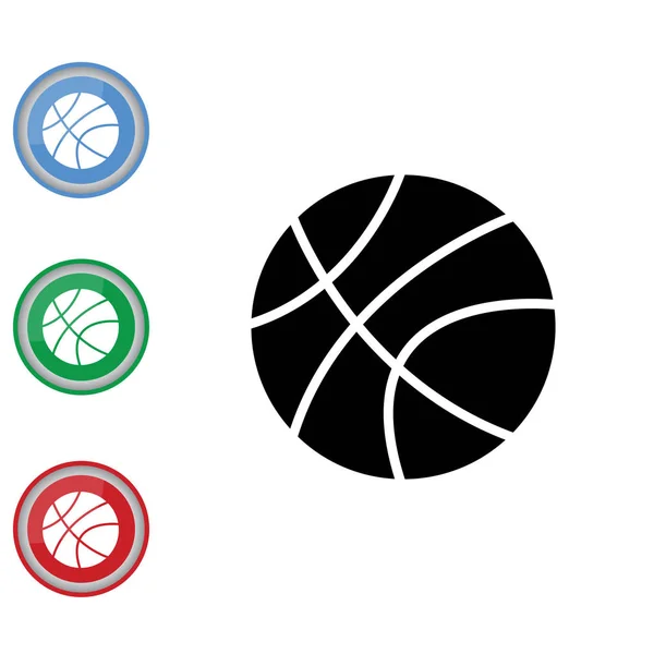 Icono simple de baloncesto — Vector de stock