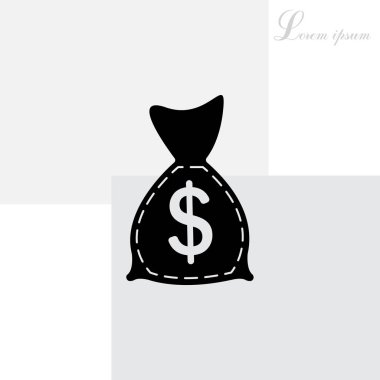 İçinde para simgesi olan çanta