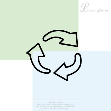 Döndürme oklarını simgesi