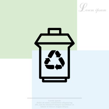 geri dönüşüm ile çöp kovası 