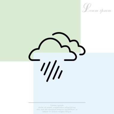 Yağmur düz simgesi 