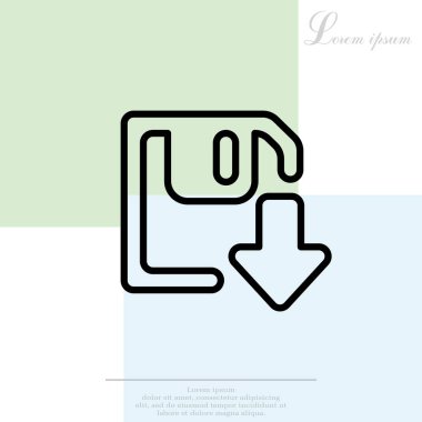 İndir basit simgesi