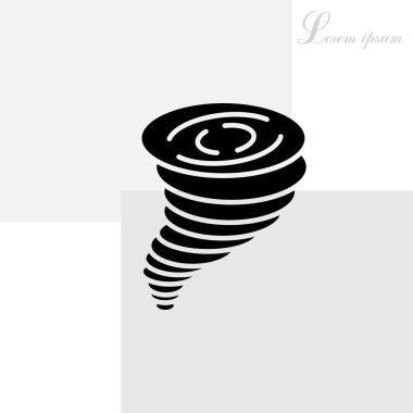 Tornado düz simgesi