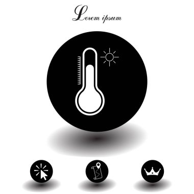termometre düz simgesi