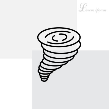 Tornado düz simgesi