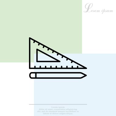 Cetvel ve kalem simgesi