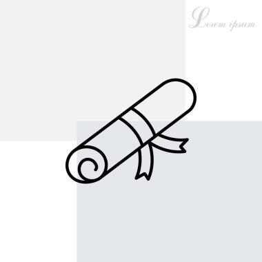 Sertifika Düz Simgesi