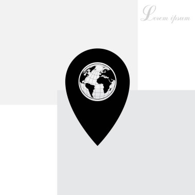 harita işaretçisi düz simgesi