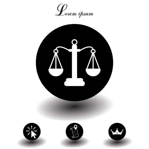 Pictogramme des échelles de justice — Image vectorielle