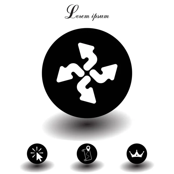 Aroows platte pictogram — Stockvector