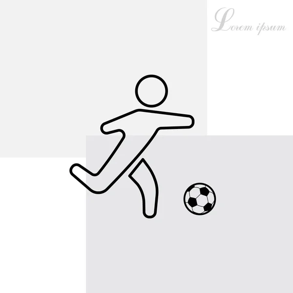Silueta de jugador de fútbol (fútbol) — Vector de stock
