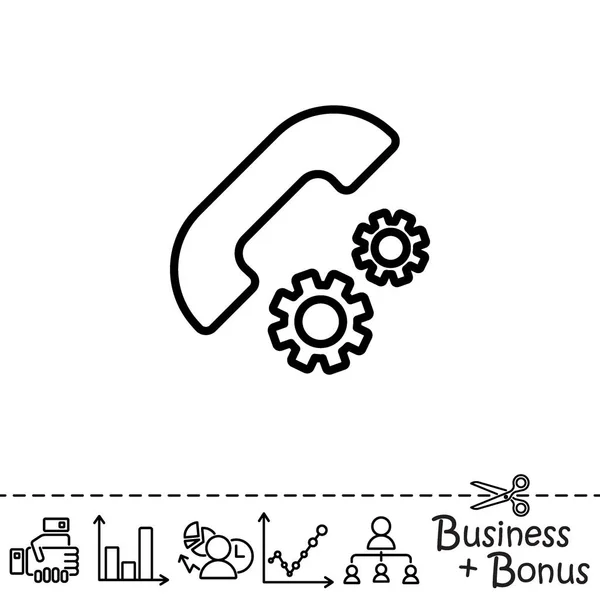 Настройка вызова, конфигурация телефона — стоковый вектор