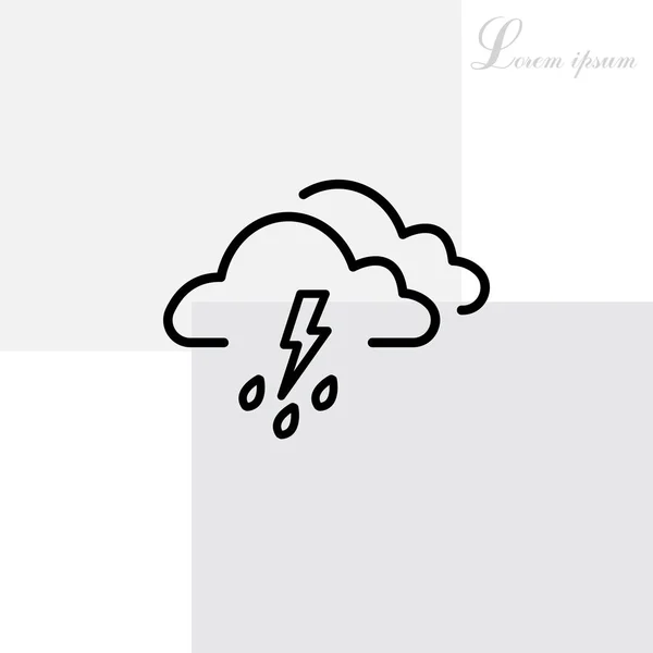 Icône pluie orage — Image vectorielle