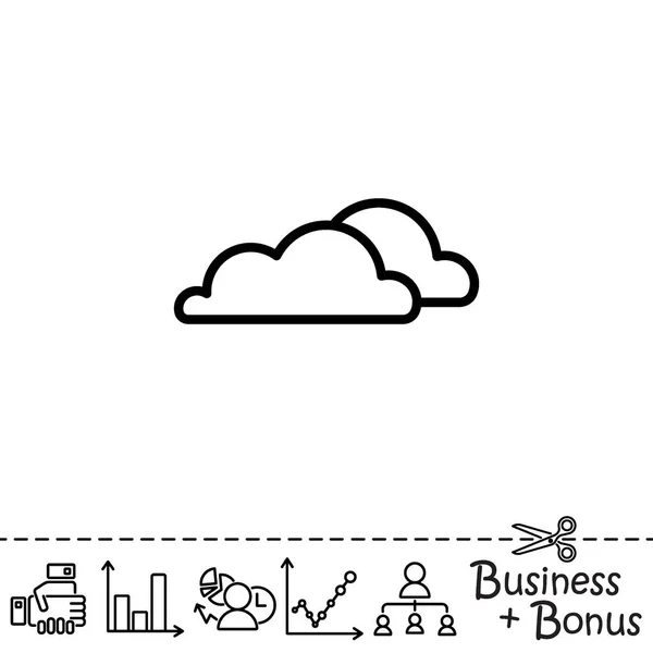 Pictogram van het bewolkt weer — Stockvector