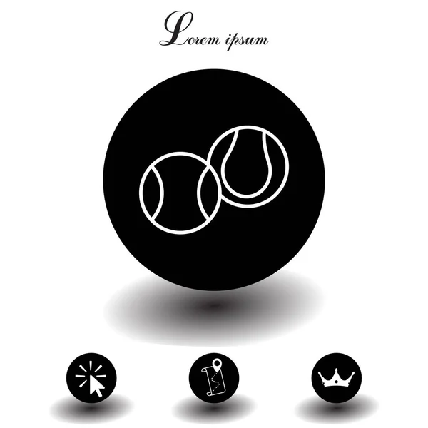 Tennis ballen pictogram — Stockvector