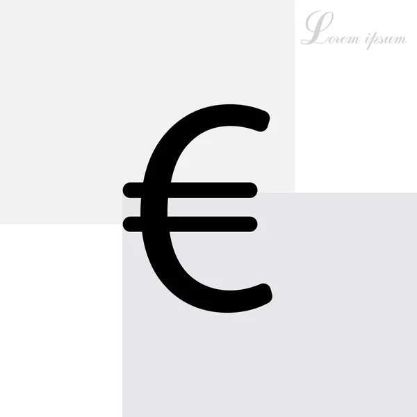 Euro flat icon — Stock Vector