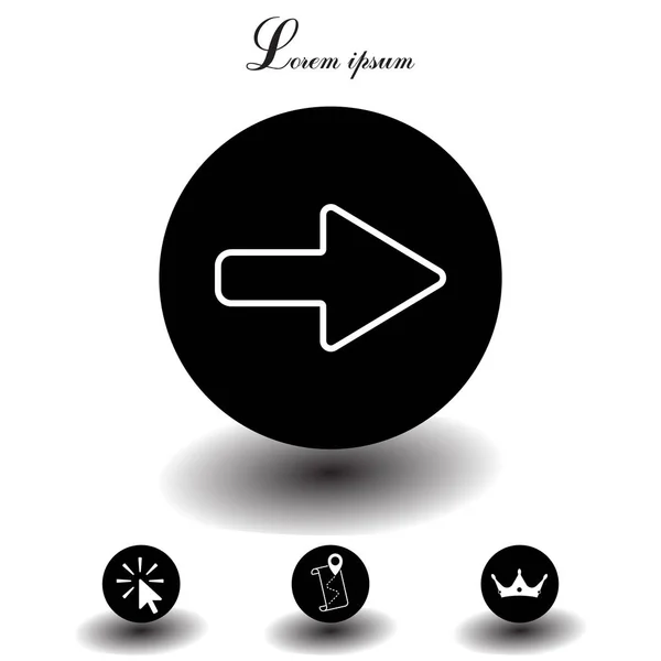 Right arrow icon — Stock Vector