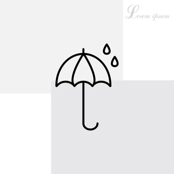 Paraguas icono línea — Vector de stock