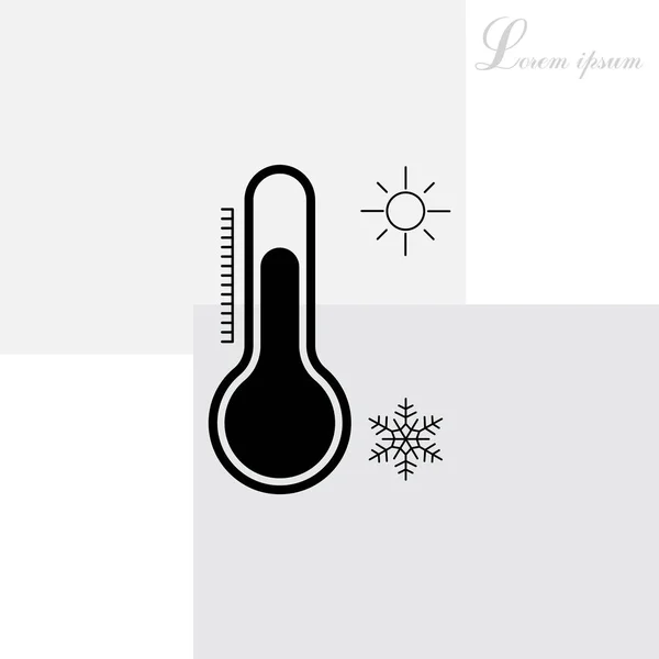 Thermometer Web-Ikone — Stockvektor