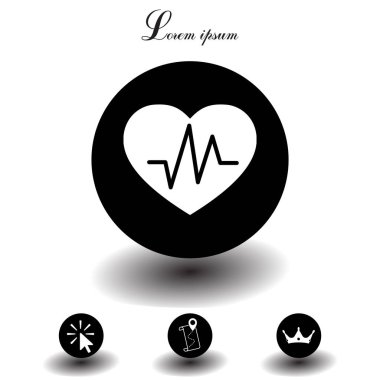 kalp kalp atışı düz simgesiyle