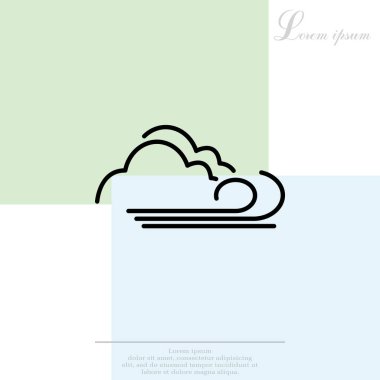 Bulutlu düz simgesi 