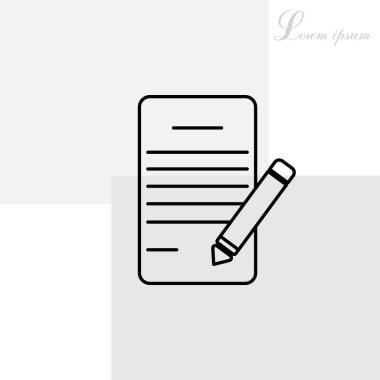 Yazı defteri ve kalem simgesini