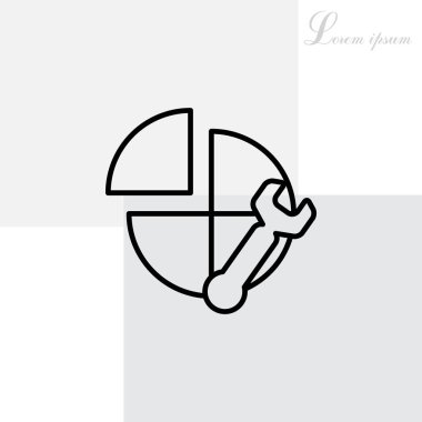 Mekanizması düz simgesi 