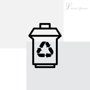 geri dönüşüm ile çöp kovası 