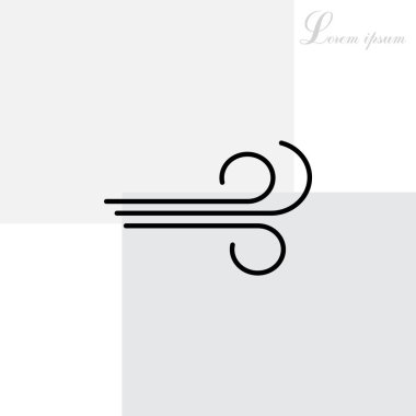 Rüzgar düz simgesi