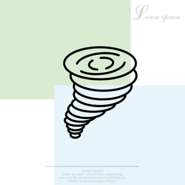 Tornado düz simgesi