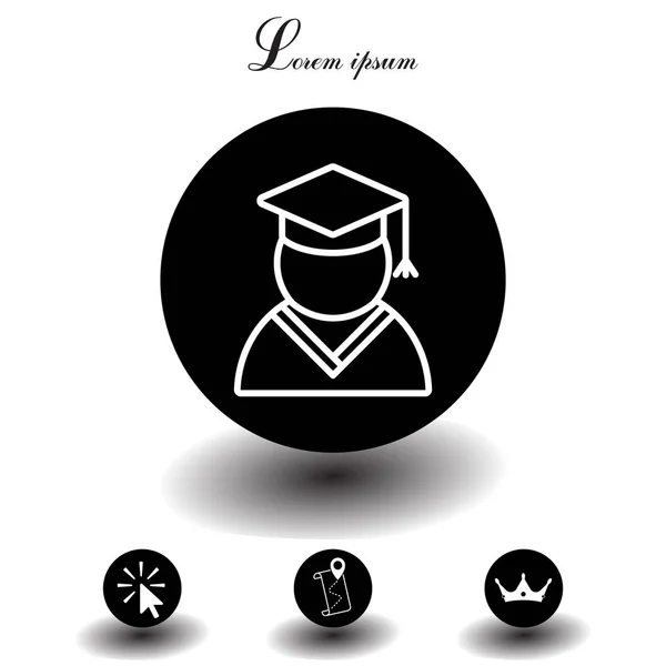 Icono de la tapa de graduación — Archivo Imágenes Vectoriales