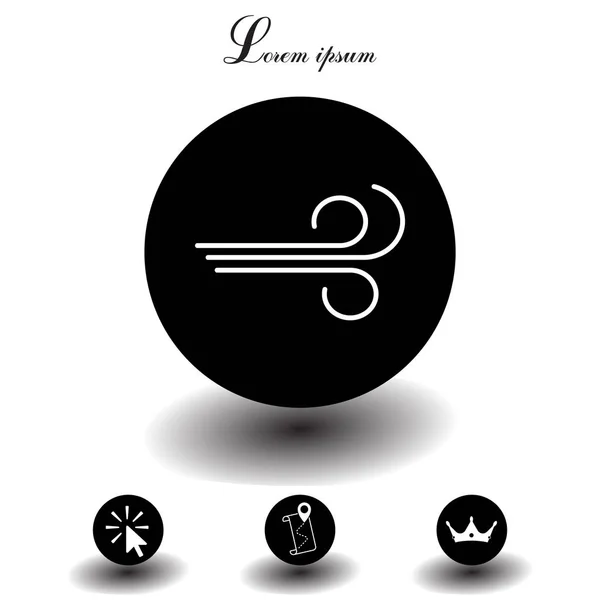 Ilustración del icono del viento — Vector de stock