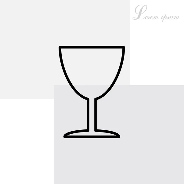 Glass flat icon — Stock Vector