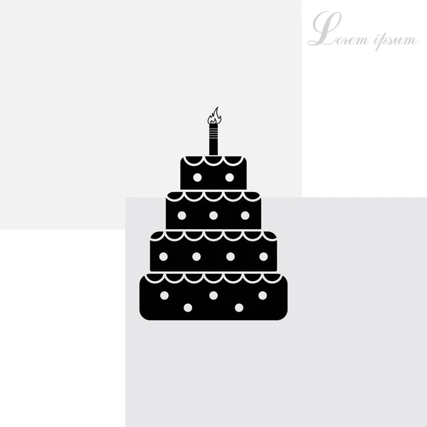 Icono web de pastel de cumpleaños — Archivo Imágenes Vectoriales