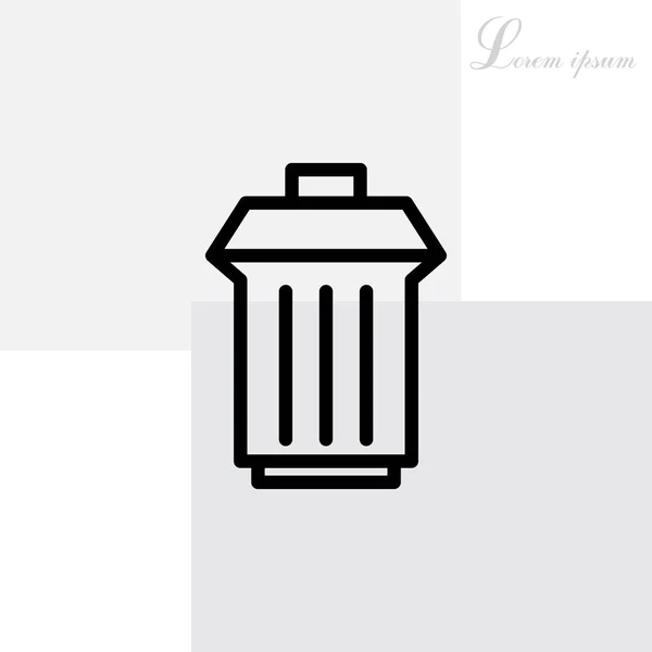 Illustration d'icône de poubelle — Image vectorielle