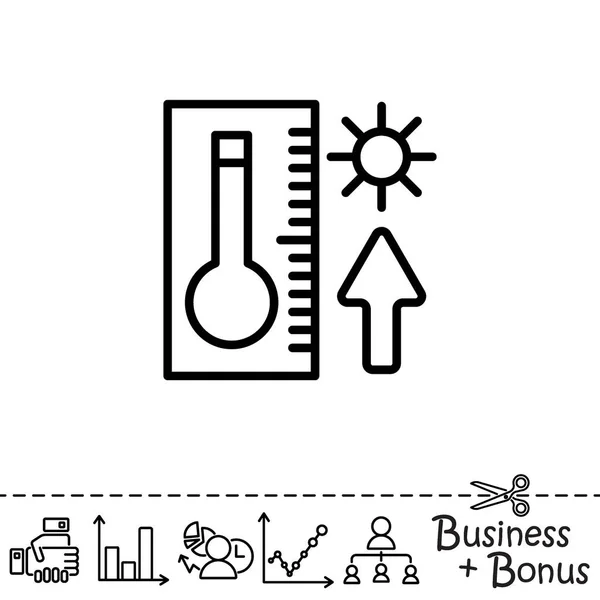 Thermometer Web-Ikone — Stockvektor