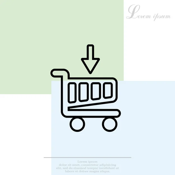 Carrito de compras (cesta ) — Archivo Imágenes Vectoriales