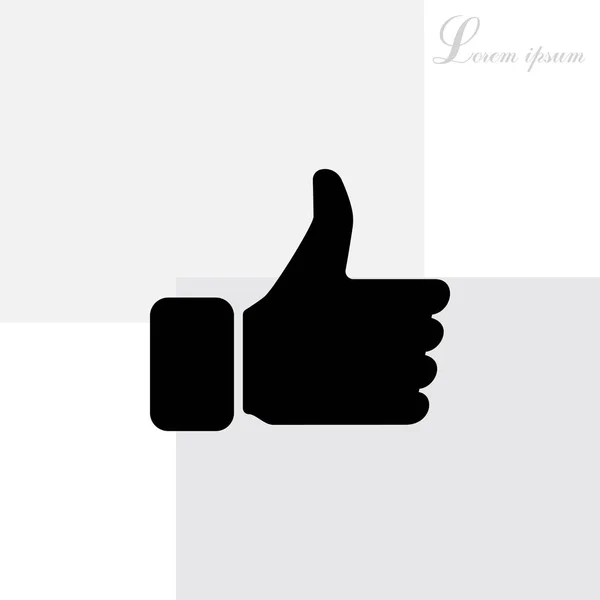 Thumb up flat icon — Stock Vector