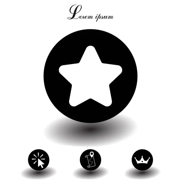 Icona Star Flat — Vettoriale Stock