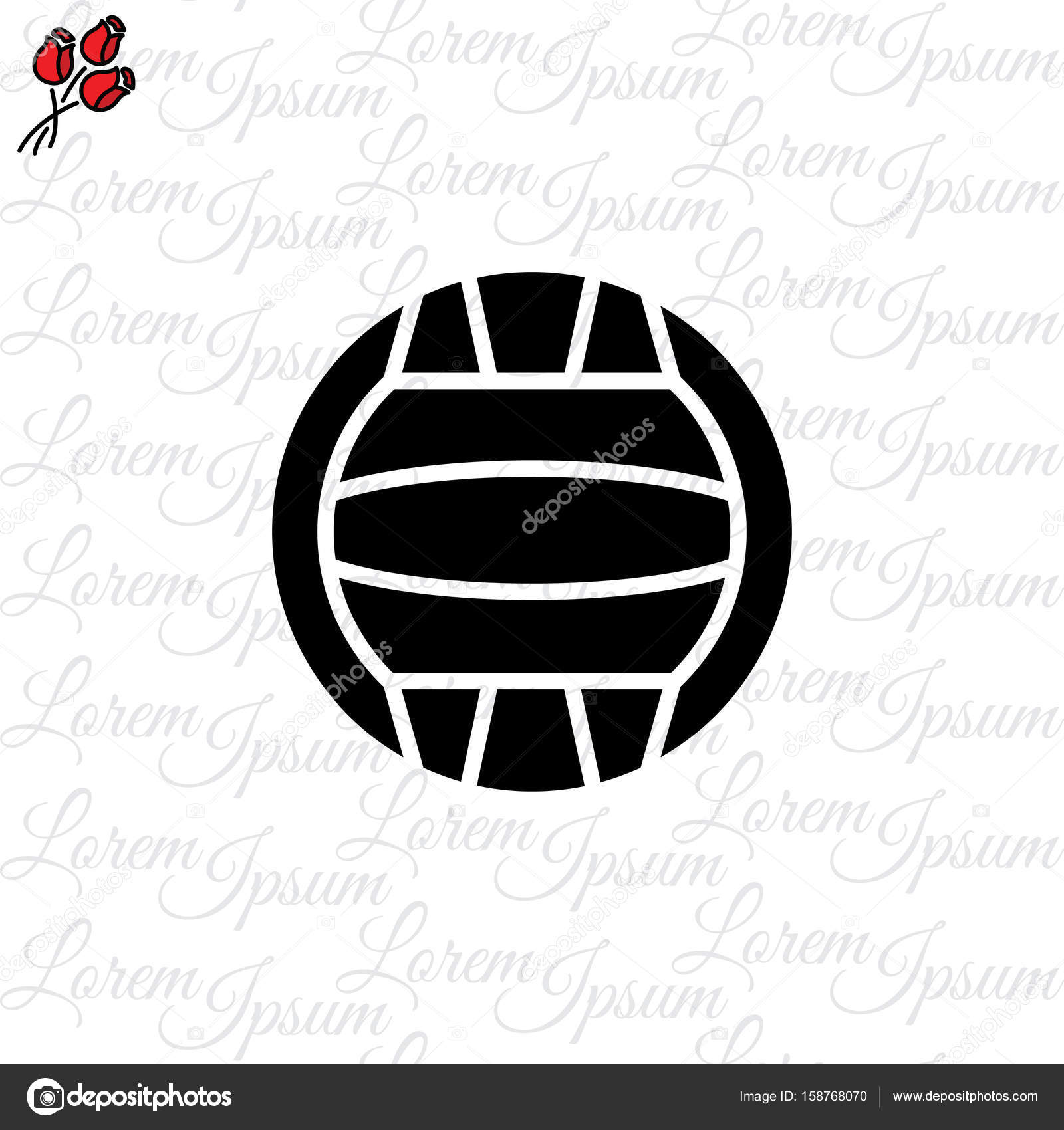 Volleyball simple icon Stock Vector Image by ©PPVector 158768070