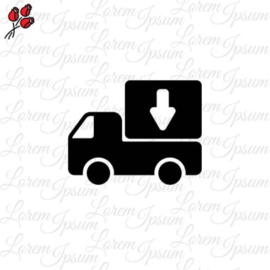 Teslimat Düz Simgesi