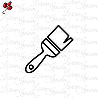 boya fırçası yassı simgesi