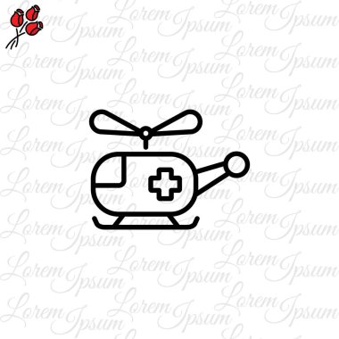 Helikopter ambulans simgesi 